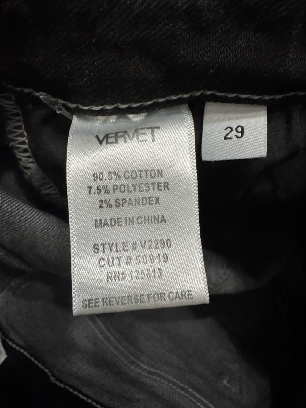 Vervet High-Rise Distressed Skinny Jeans in Washed Black 29 - Picture 8 of 8